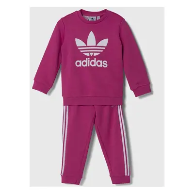 Dětská tepláková souprava adidas Originals CREW SET růžová barva, IX5149