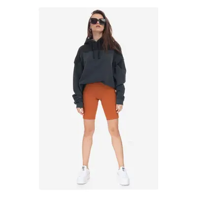 Kraťasy Fjallraven Abisko dámské, oranžová barva, hladké, high waist