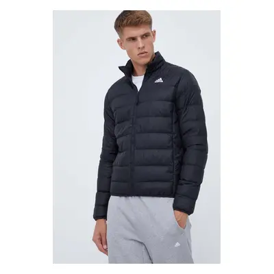 Péřová bunda adidas pánská, černá barva, přechodná, HZ5730