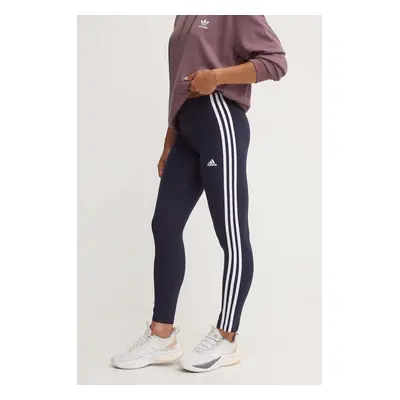 Legíny adidas Essentials dámské, tmavomodrá barva, s aplikací, IC9893