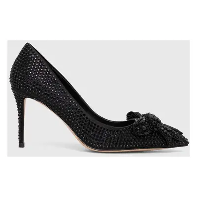 Lodičky Kurt Geiger London Belgravia 85 Crystal Bow Drc černá barva, 1288500759