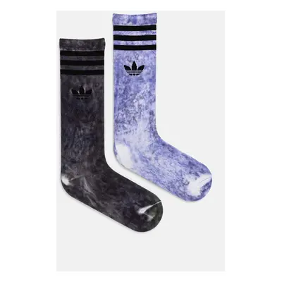 Ponožky adidas Originals 2-pack modrá barva, IX7637