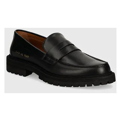 Kožené mokasíny Common Projects Loafer with Tread Sole pánské, černá barva, 2449