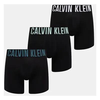 Boxerky Calvin Klein Underwear 3-pack pánské, černá barva, 000NB3612A