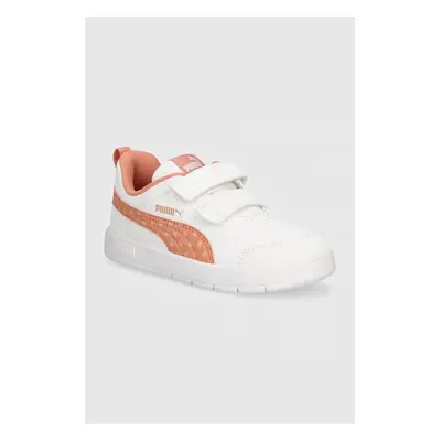 Dětské sneakers boty Puma Courtflex V3 Dotty oranžová barva, 398759