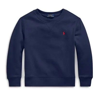 Dětská mikina Polo Ralph Lauren tmavomodrá barva, hladká