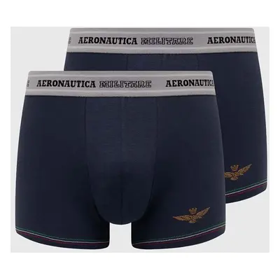 Boxerky Aeronautica Militare 2-pack pánské, tmavomodrá barva, AM1UBX004