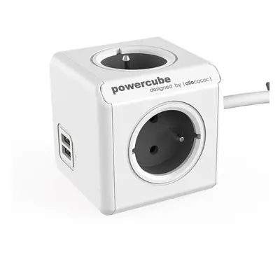 Allocacoc - Modulární rozbočka PowerCube Extended USB 1,5 m GREY