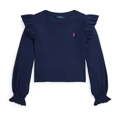 Dětská mikina Polo Ralph Lauren tmavomodrá barva, hladká, 313963049001