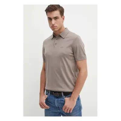 Bavlněné polo tričko Armani Exchange béžová barva, 8NZF5D ZM3JZ