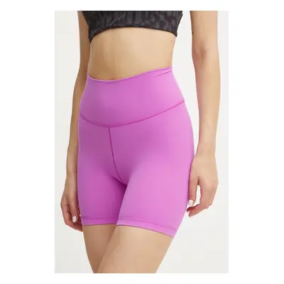 Šortky na jógu adidas Performance All Me růžová barva, high waist, IX0186