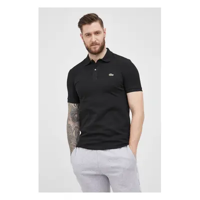 Bavlněné polo tričko Lacoste černá barva, PH4012-001