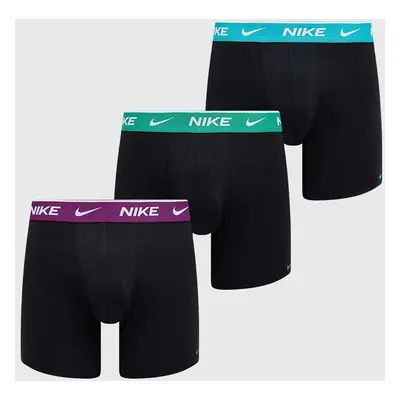 Boxerky Nike 3-pack pánské, černá barva, KE1007