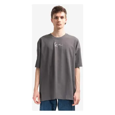 Bavlněné tričko Karl Kani Small Signature Heavy Jersey šedá barva, s aplikací, 6037281-GREY