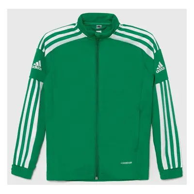 Dětská mikina adidas Performance SQ21 TRKT zelená barva, s aplikací, GP6456