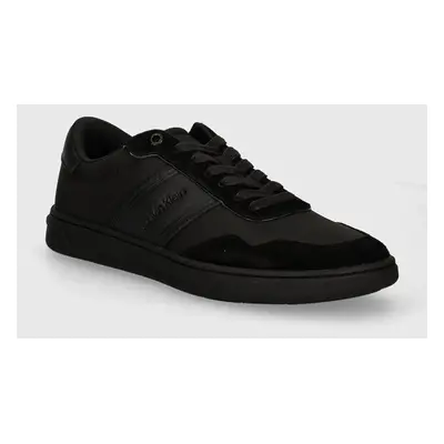 Sneakers boty Calvin Klein LOW TOP LACE UP MIX černá barva, HM0HM01548