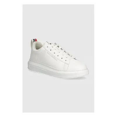 Kožené sneakers boty Karl Lagerfeld KAPRI MENS bílá barva, KL52514A