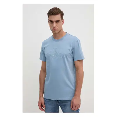 Bavlněné tričko Calvin Klein Jeans s aplikací, J30J325916