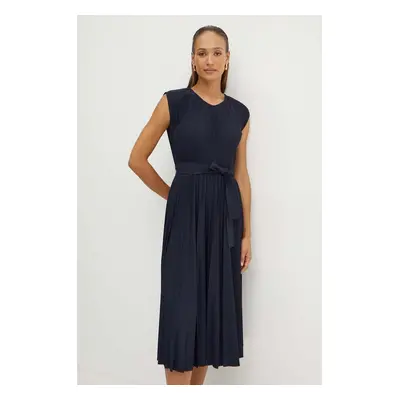 Šaty Max Mara Leisure tmavomodrá barva, midi, 2426626077600