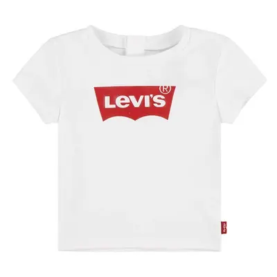 Bavlněné dětské tričko Levi's BATWING TEE bílá barva, 1EK825