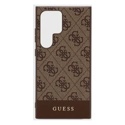 Obal na telefon Galaxy Guess S24 Ultra S928 hnědá barva, GUHCS24LG4GLBR