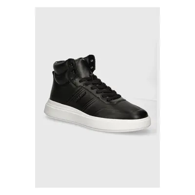 Sneakers boty Calvin Klein HIGH TOP LACE UP HF černá barva, HM0HM01552