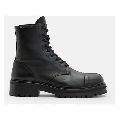 Kožené boty AllSaints Hank Boot pánské, černá barva, M004FB