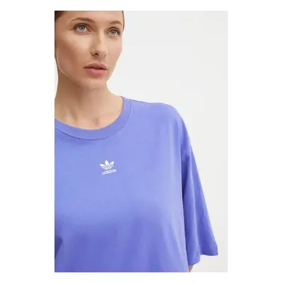 Bavlněné tričko adidas Originals fialová barva, IY7327