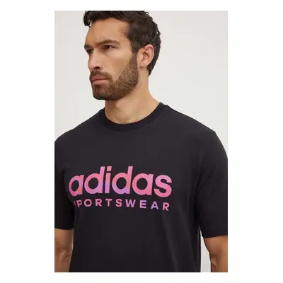 Tričko adidas Tiro černá barva, s potiskem, IW2659