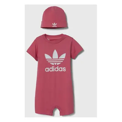 Dětské bavlněné dupačky adidas Originals GIFT SET IY0748