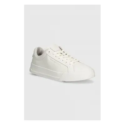 Kožené sneakers boty Tommy Hilfiger TH COURT BEST LEATHER bílá barva, FM0FM05120