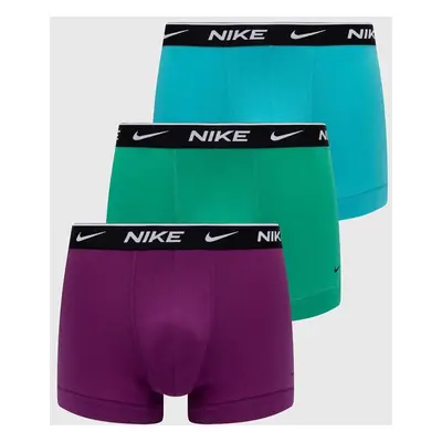 Boxerky Nike 3-pack pánské, tyrkysová barva