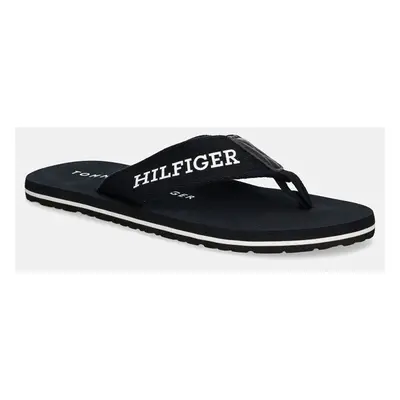 Žabky Tommy Hilfiger HILFIGER MONOTYPE BEACH SANDAL pánské, tmavomodrá barva, FM0FM05237