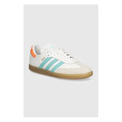 Kožené sneakers boty adidas Performance Samba bílá barva, IH8160