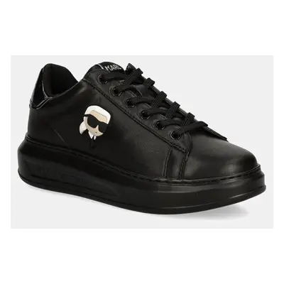 Kožené sneakers boty Karl Lagerfeld KAPRI černá barva, KL62530N