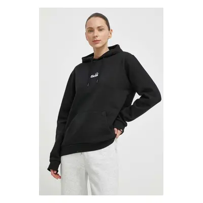 Mikina Ellesse Jazana OH Hoody dámská, černá barva, s kapucí, s potiskem, SGP16460