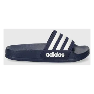 Dětské pantofle adidas ADILETTE SHOWER K tmavomodrá barva