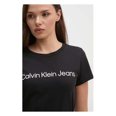 Bavlněné tričko Calvin Klein Jeans 2-pack černá barva, J20J220161