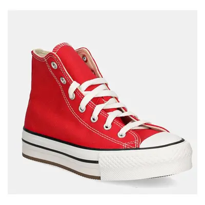 Dětské tenisky Converse CHUCK TAYLOR ALL STAR EVA LIFT červená barva, A08425C