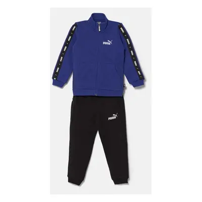 Dětská tepláková souprava Puma Tape Sweat Suit tmavomodrá barva, 670114