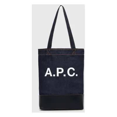 Taška A.P.C. tote axel tmavomodrá barva, CODDP-M61444