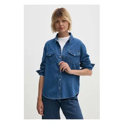 Košile Pepe Jeans REGULAR SHIRT dámská, regular, s klasickým límcem, PL304894HT8