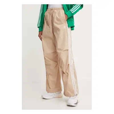 Tepláky adidas Originals béžová barva, s aplikací, IY7252