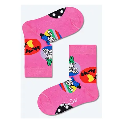 Dětské ponožky Happy Socks x Disney Daisy & Minnie fialová barva, Skarpetki Happy Socks x Disney