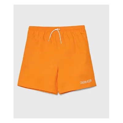 Dětské plavkové šortky Calvin Klein Jeans oranžová barva, KV0KV00051