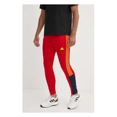 Tepláky adidas Tiro červená barva, s aplikací, IY4518