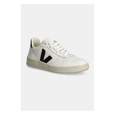 Kožené sneakers boty Veja V-10 bílá barva, VX0200005A