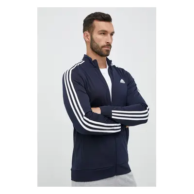 Mikina adidas pánská, tmavomodrá barva, vzorovaná, H46100