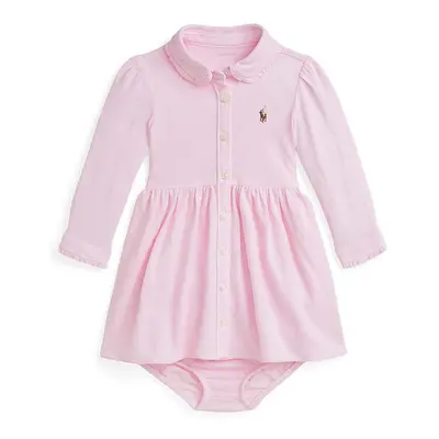 Dětské bavlněné šaty Polo Ralph Lauren růžová barva, mini, 310877763004