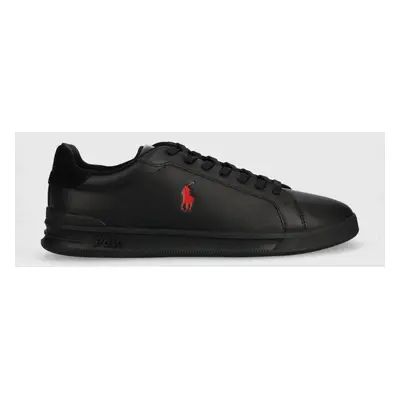 Sneakers boty Polo Ralph Lauren Hrt Ct II černá barva, 809900935002